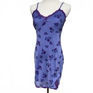 Wild Fable Floral Mesh Slip Style Mini Dress, Lace Trim, 90's vibes, Small